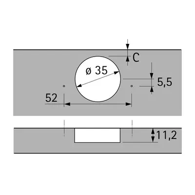 Петли мебельные Hettich Комплекты (Германия) петля hettich накладная 110° slide-on, без доводчика, d1,5 (без евровинтов)