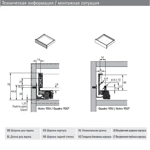 Комплекты ящиков Avantech You комплект ящика avantech you nl-450*77мм, silent system, серый