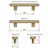 Ручки мебельные Metakor ручка мебельная rialto, 160мм, хром