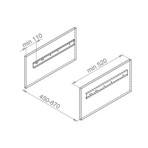 Обувницы полка для обуви umm 450-590*500*260мм без напр., черная