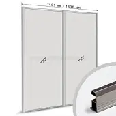 Комплекты профиля серии SLIM, FIT комплект профиля-купе slim на 2 двери (ширина шкафа 1401-1800 мм), шампань браш