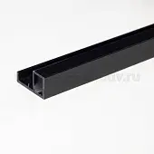 Профиль для стекла профиль-ручка mf 31, 5800мм, чёрный матовый