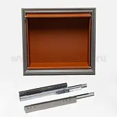 Корзины для хранения корзина для шкафов кожаная 764*469*65мм с доводчиком, серый